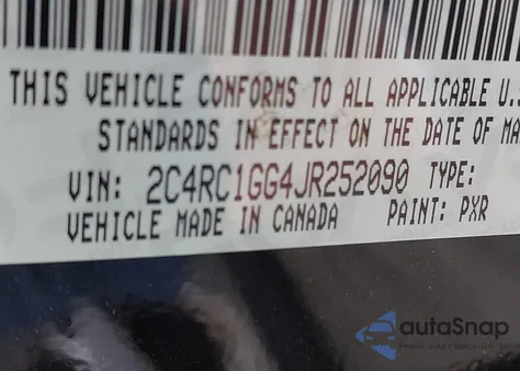 2018 Chrysler Pacifica Limited z USA, uszkodzony, nr VIN 2C4RC1GG4JR252090